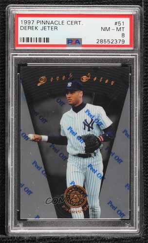 Derek Jeter #51 1997 certificado Pinnacle PSA 8 HOF - Imagen 1 de 3