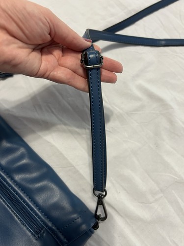 Nicole Miller Umhängetasche Clutch Handtasche Tasche blau Nieten - Bild 8 von 17