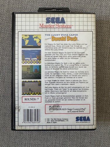 Master System The Lucky Dime Caper protagonizada por el Pato Donald PAL *LIBRE DE REGIÓN* - Imagen 2 de 3
