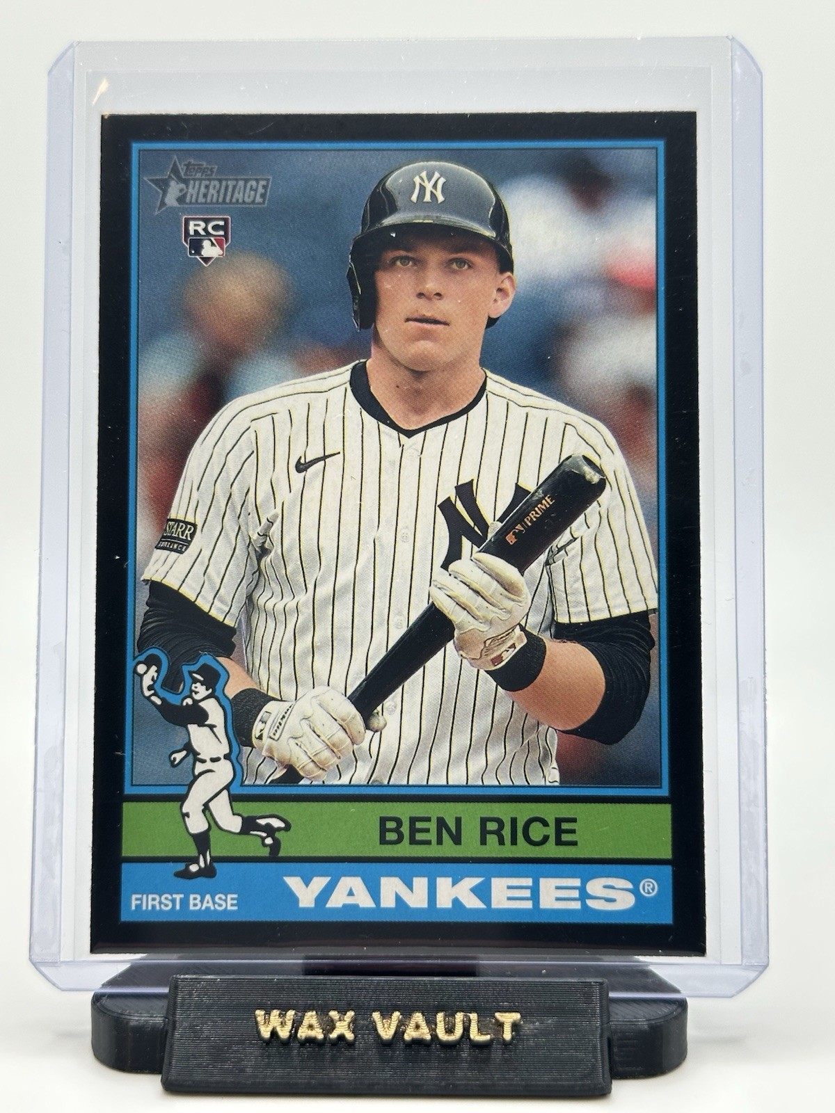 Ben Rice 2025 Topps Heritage #406 Rookie BLACK Border Parallel (1:107) RC ssp