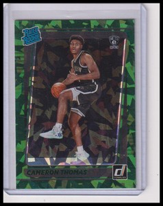 2021-22 Donruss Cameron Thomas RC #203 Holo Green Ice Rookie Brooklyn Nets