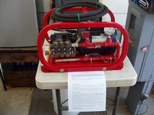 RICE HYDRO HYDROSTATIC TEST PUMP  EL1 3GPM LEESON MOTOR DECENT CONDITION