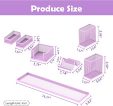 Pen Holder for Desk, 6 Piece Mesh Desk Organizer set for Office Organization wit