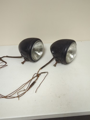 Nice Solid Pair 7" BLC 682 J Headlights Light Head Accessory Vintage B L C Lamps - Bild 1 von 24