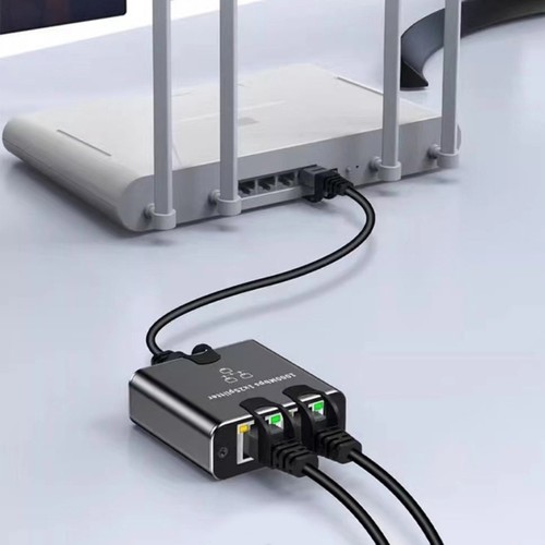 User Friendly RJ45 Ethernet Splitter For Effortless Networking Resource Sharing - Photo 2/8