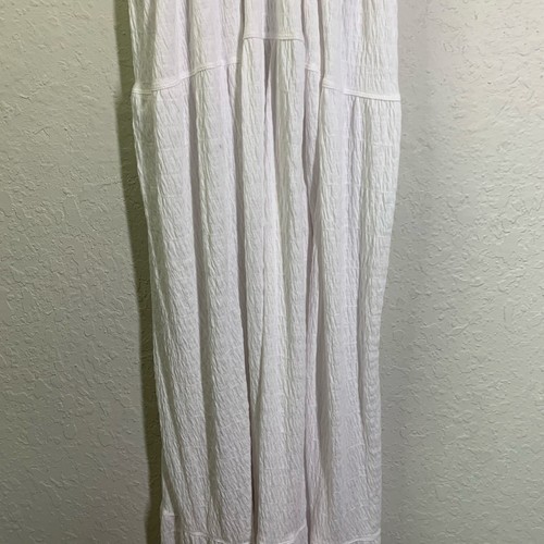 FREE PEOPLE BEACH Dress Medium La La Maxi V-Neck Flutter Sleeves Flouncy Tiered - Picture 10 of 20