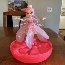 Hatchimals Pixies Crystal Flyers Pink Magical Flying Pixie Toy W/ Charger Works