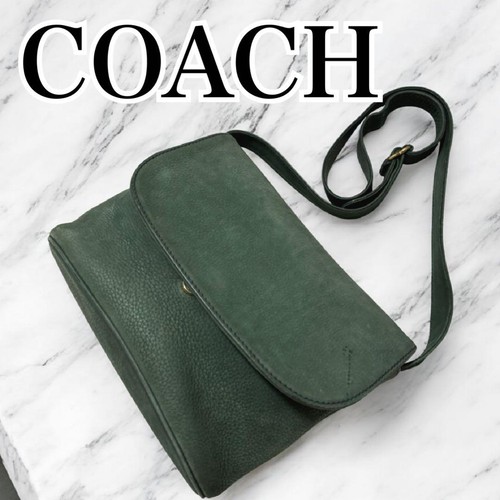 Bolso Bandolera COACH Sonoma Cuero Solapa Verde De Colección De Japón - Imagen 11 de 24
