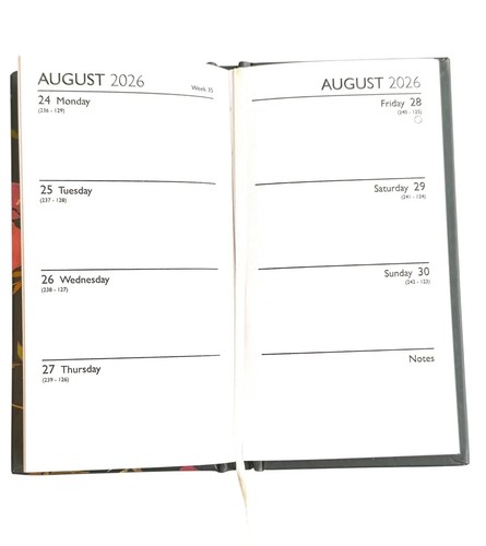 Agenda settimanale 2026 slim anno intero tascabile organizer rigido design moderno - Foto 16 di 16