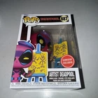 Funko Pop! Deadpool: Artist Deadpool 887 Vinyl Black Light GameStop Exclusive