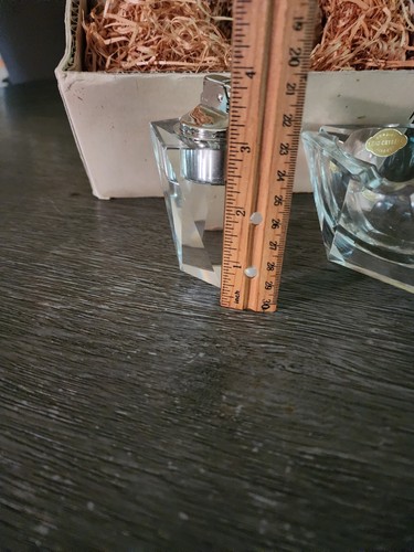 Vintage West Germany Hand Cut Crystal Lighter And Ashtray Set Never Used READ - Picture 9 of 18