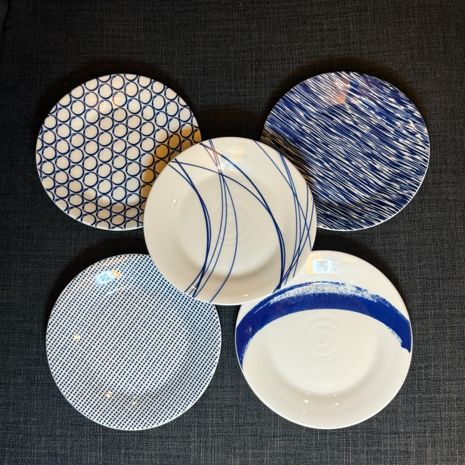 Of 5 Royal Doulton London Pacific Tapas/apps/b&b Plates 6.25