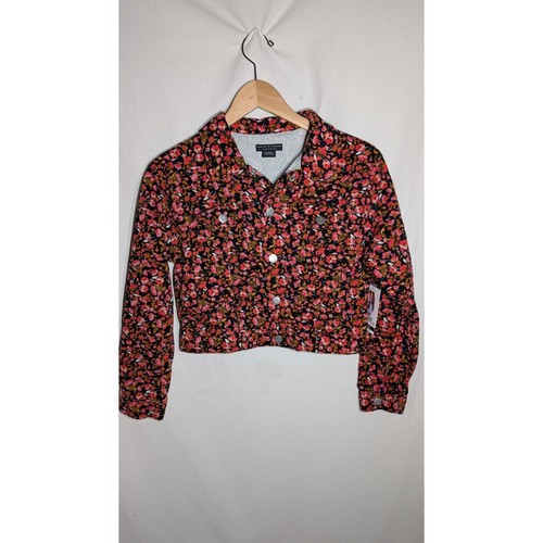 Social Standard by Sanctuary Girls Floral Cropped Jacket Sz XL 14-16 NWT