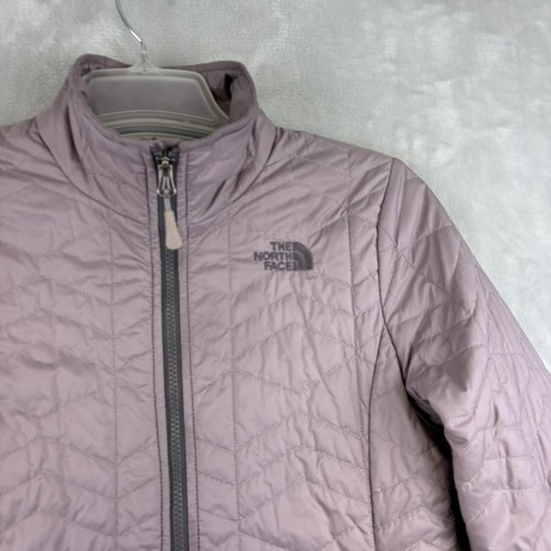 Chaqueta ThermoBall The North Face para mujer pequeña púrpura acolchada aislada cremallera completa - Imagen 2 de 13