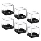 6 Pcs Transparent Display Storage Box Collectible Model Case Figure