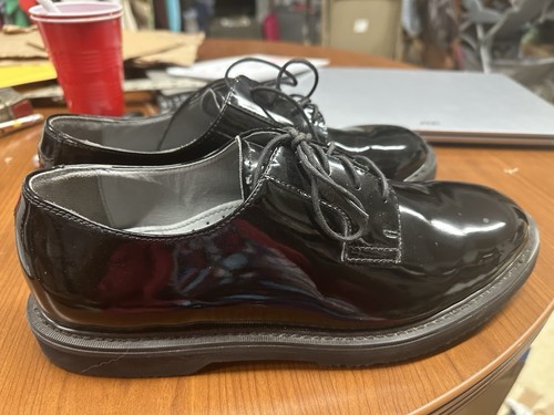 Rocky Herren 10M Schwarz Hochglanz Schnürschuhe Ölbeständig Militär Post Polizist - Bild 3 von 5