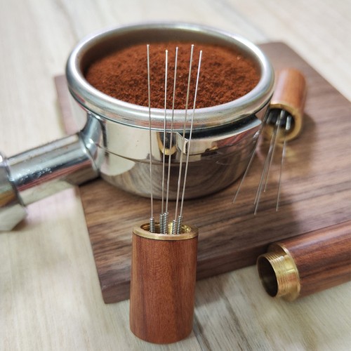 Panno Caffè Polvere Ago Distributore Espresso Agitatori Accessori Legno - Foto 2 di 17