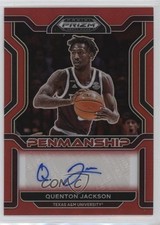 2022 Prizm Draft Picks College Penmanship Red 13/199 Quenton Jackson Auto 1s41