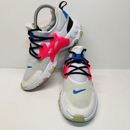 Nike React Presto Running Shoes White Blue Pink BQ4002-101 Women Size 5Y - Picture 2 of 13