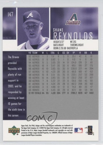2004 Upper Deck First Pitch Shane Reynolds #147 - Picture 2 of 3