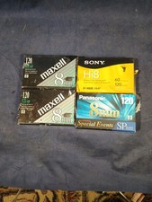 Four 8 MM Video Cassette Tapes,1 Sony, 2 Maxwell,1 Panasonic New Sealed 