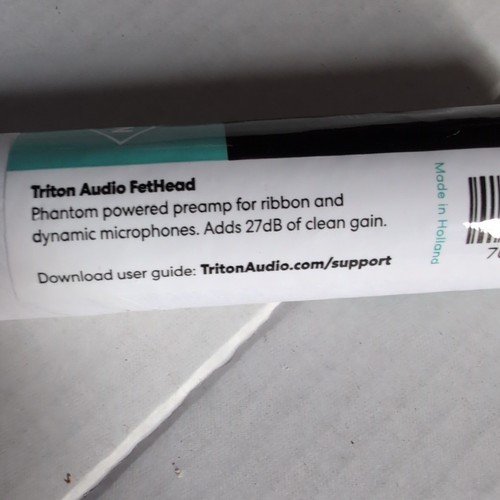 Triton Audio FetHead Preamplificatore per Nastro e Microfono Dinamico Aggiunge 27dB Guadagno Pulito - Foto 2 di 8