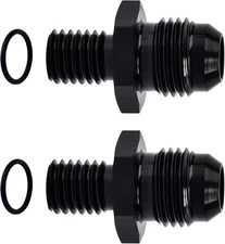 Fuel Line Adapter AN6 Female to M10x1.5 Male Straight Fitting 2 Pieces