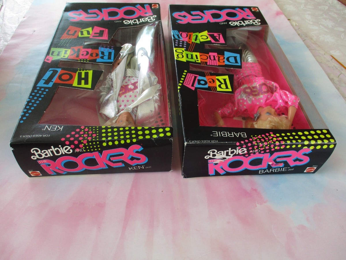 1986 Barbie and the Rockers Barbie and Ken Dolls Vintage Mattel