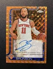 2025-26 Topps Chrome Jalen Brunson #TCA-JB Orange Geometric Refractor Auto /25