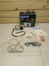 Olympus D-450 Zoom 1.3MP Digital Camera Tested Working with Box and Manuals E