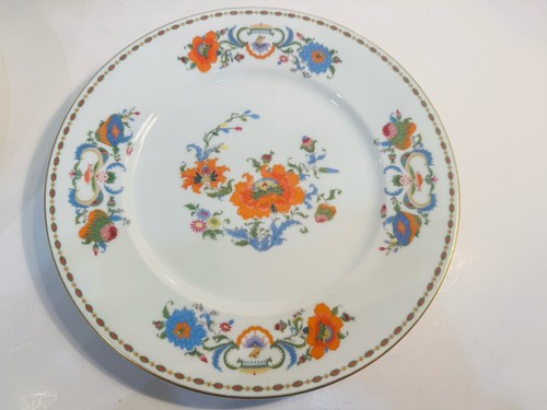 SET OF 8 Raynaud Limoges Ceralene “Vieux Chine” 10.5”Dinner Plates Excellent! - Picture 3 of 11