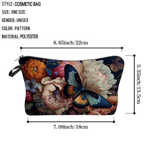 Butterfly Makeup Bag Cute Small Makeup Organizer Bag Travel Toiletry hz8608 - Picture 2 of 5