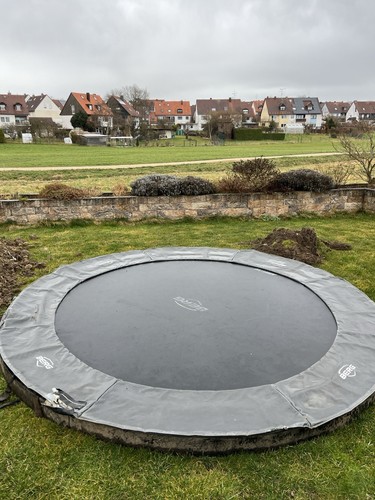 Berg Trampolin ebenerdig, Ø 330, Airflow pro Technik, grau - Bild 2 von 9