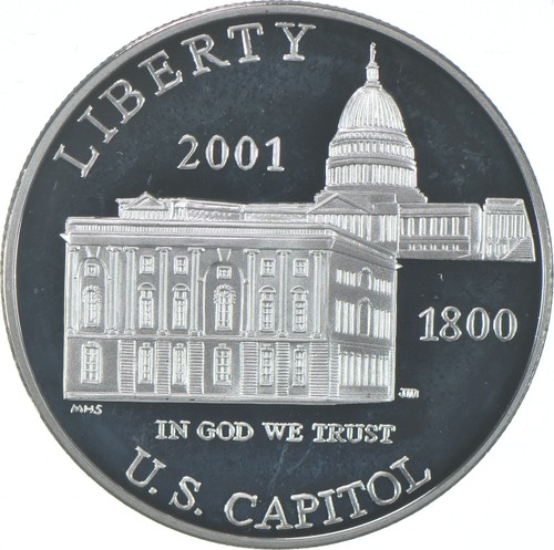 2001-P Proof US Capitol Commemorative Silver Dollar $1 *4552 - Picture 1 of 3
