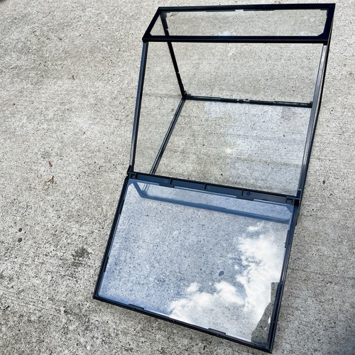 Metal and Glass Terrarium 7” tall 9” long 10” wide - Picture 5 of 5