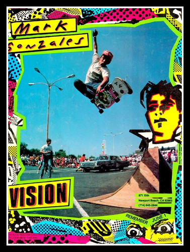 4.5" Vision Mark Gonzales vinyl sticker. Vintage style skateboard ad decal - Picture 1 of 2
