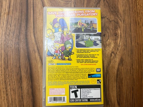The Simpsons Game Sony PSP Original Video Game Case w/ Manual Only - Picture 2 of 5