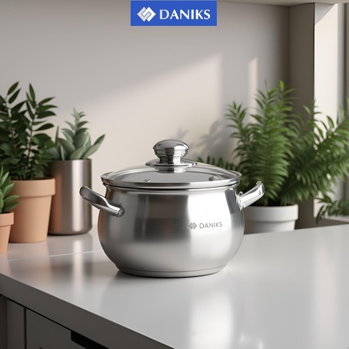Classic Stainless Steel Stock Pot with Glass Lid – Induction 2 Quart, Dishwas... - Picture 2 of 9