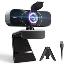 1080P HD Webcam with Microphone Wide-Angle Lens Auto Light Correction Plug Pl...