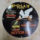 POLLY PENN 29 X 29 INCHES PORCELAIN ENAMEL SIGN
