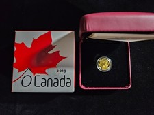 🌟 2013 $5 1/10 oz .9999 Gold O Canada Beaver Proof Canadian RCM Coin #/4000
