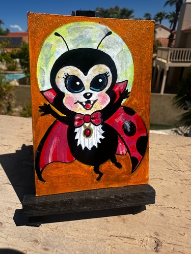 ACEO Original Painting “The Spooky Parade” 2.5 x 3.5