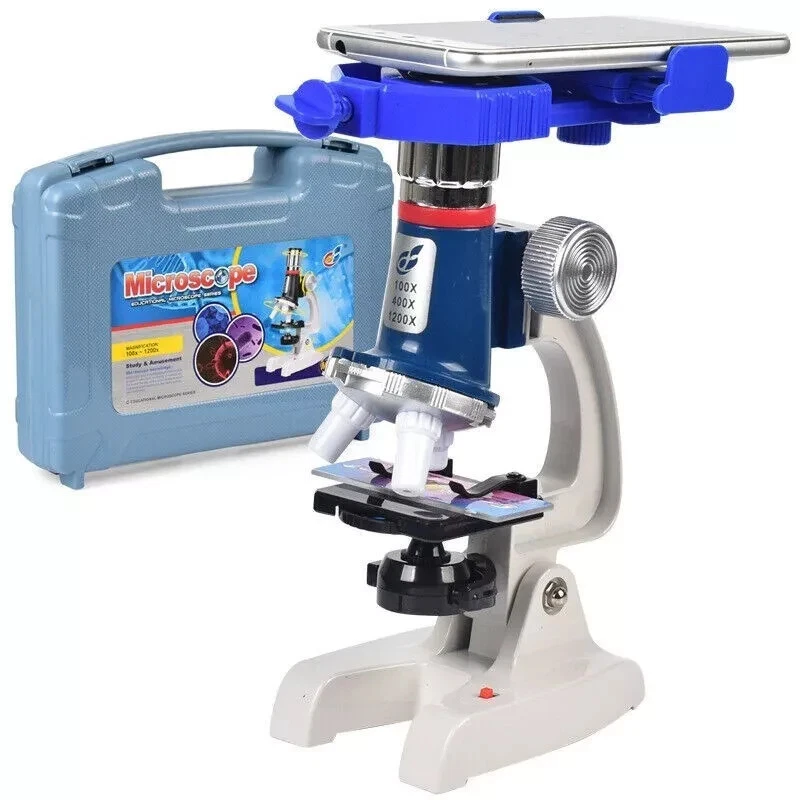 Beginner Alloy Microscope Toys 1200X Microscope Science Kit Kids Learning Gift - image 4 of 4