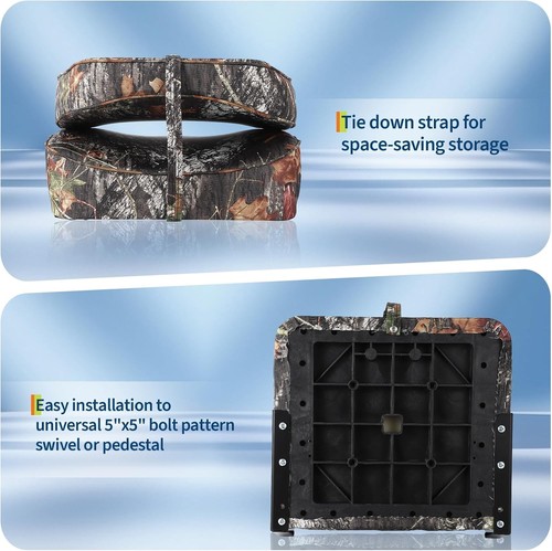 2-Pack Boat Seats Back Folding Fishing Boat Seat Chair Sponge Padding - Foto 4 di 29