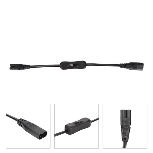 IEC 320 C8 To IEC 320 C7 Cable Male To Female Power Extension Adapter Cord W NEW - Afbeelding 5 van 12