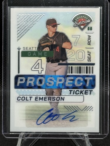 2024 Panini Prospect Edition Colt Emerson Holo Ticket Signatures #124 Auto