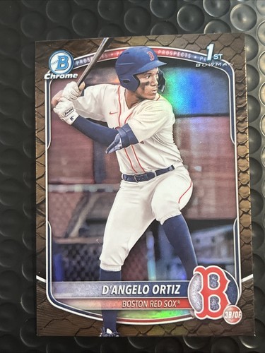 2025 Bowman D Angelo Ortiz Chrome Reptilian Refractor 1st #BCP-61 Boston Red Sox