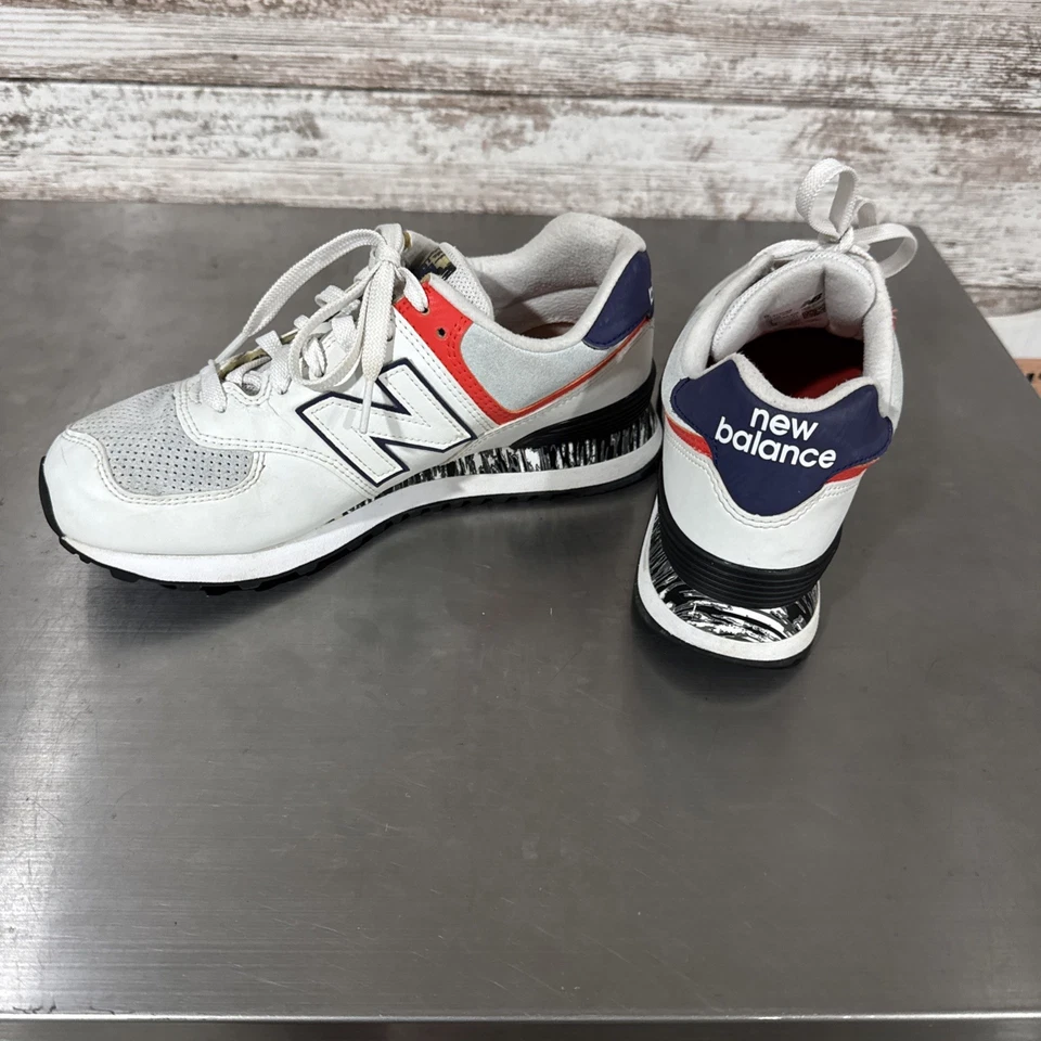 Zapatos para mujer New Balance WMNS 574 2021 'White Ghost Pepper' talla 8 de Estados Unidos Foto 3 de 4