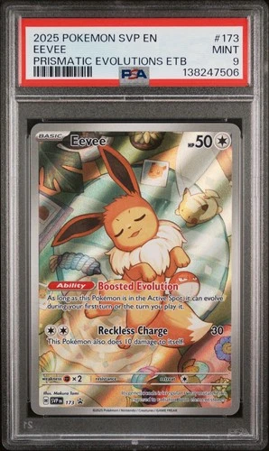 Pokemon Eevee 173 SVP en SV Black Star Promo 2025 Prismatic Evolutions ETB PSA 9