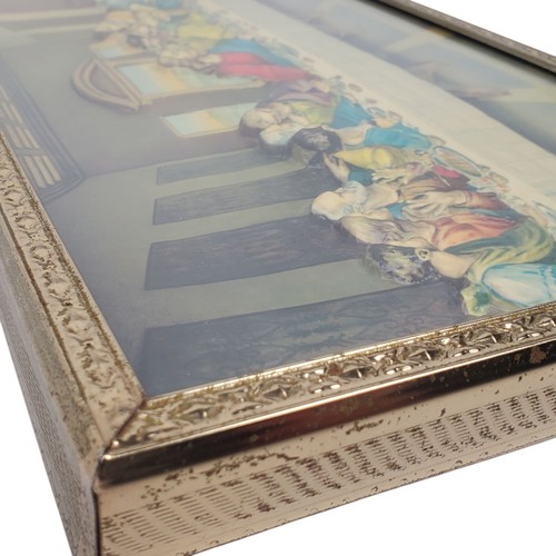 Vintage Last Supper 3D Catholic Christian Mid Century Religious Art Christ Jesus - Foto 13 di 21